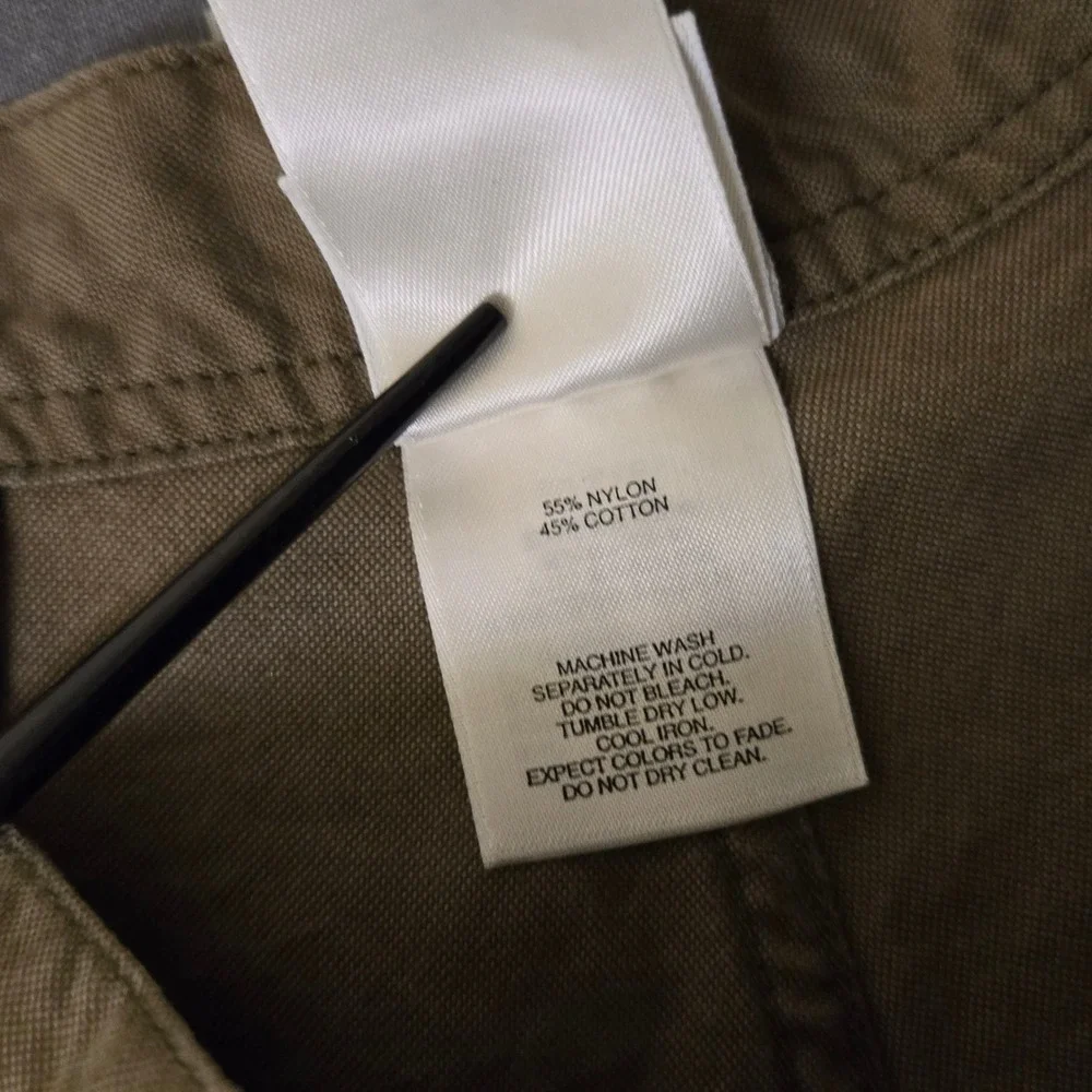 Vintage Y2K REI Mens Cargo Shorts Olive Green‎ Nylon Cotton Hiking Outdoor Sz 34